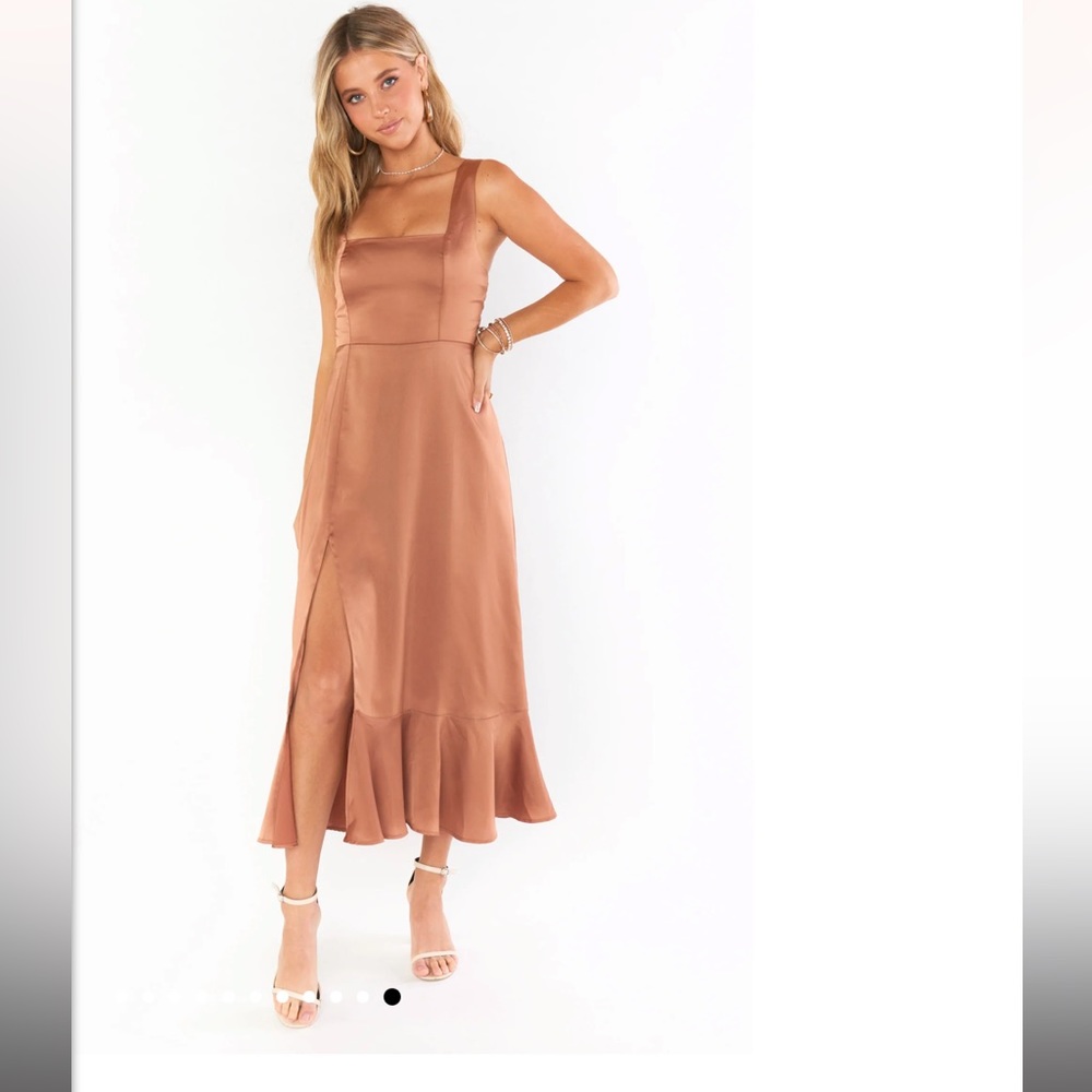 Show Me Your MuMu - Claire MIDI Dress - Medium - Copper